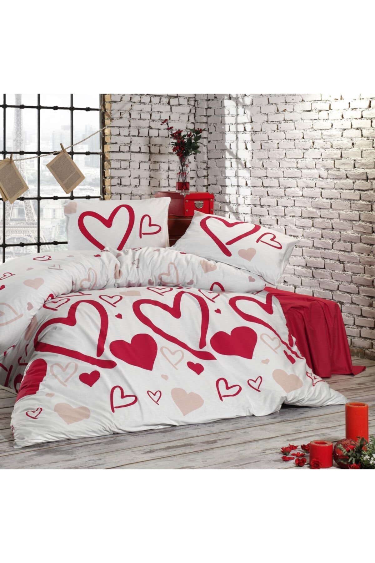 Cotton Collection Ranforce Tek Kişilik Nevresim Takımı Amor