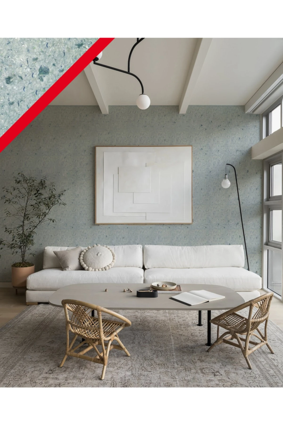 Enerjik Isı Ve Ses Yalıtımlı Ipek Sıva Elegans Serisi - Elg 008 Berrak Mavi