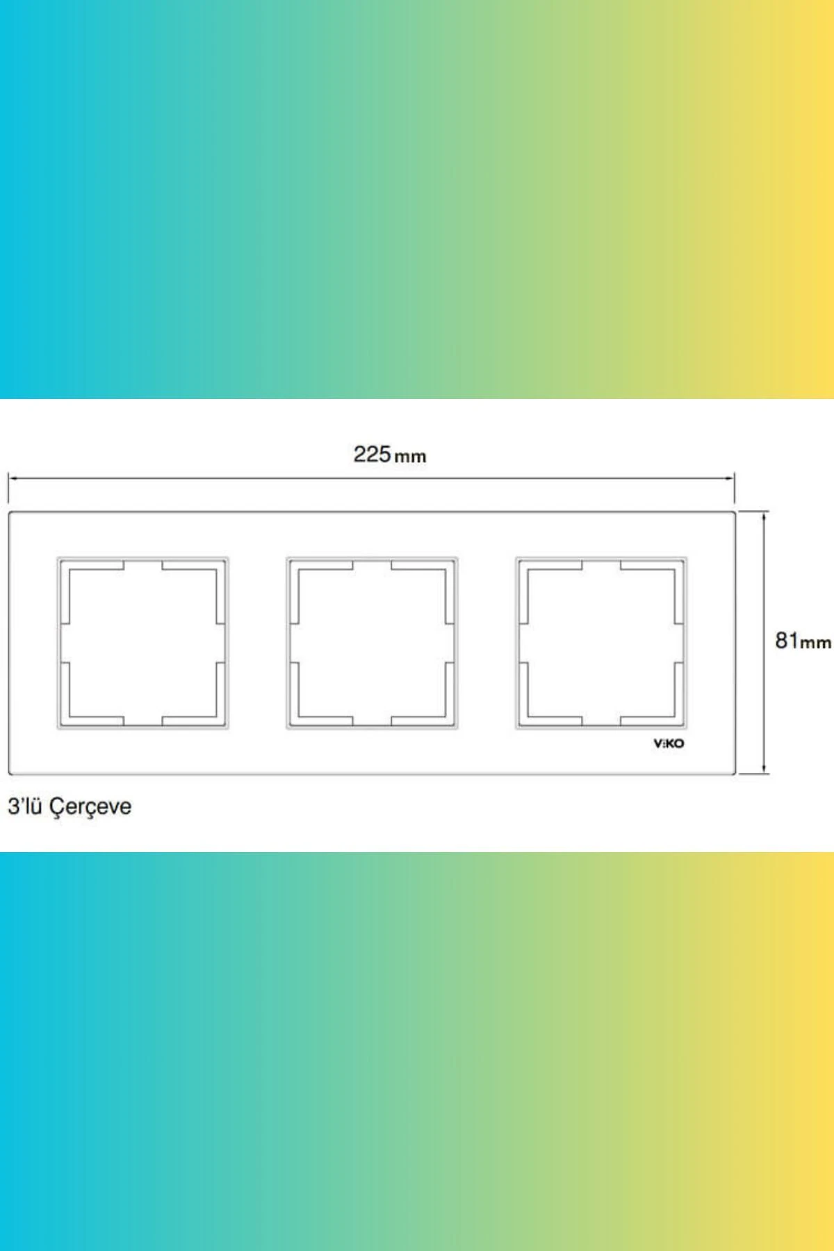 Viko Karre Üçlü Çerçeve - Beyaz 90960202