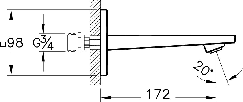 Brava A42397 Çıkış Ucu, Krom
