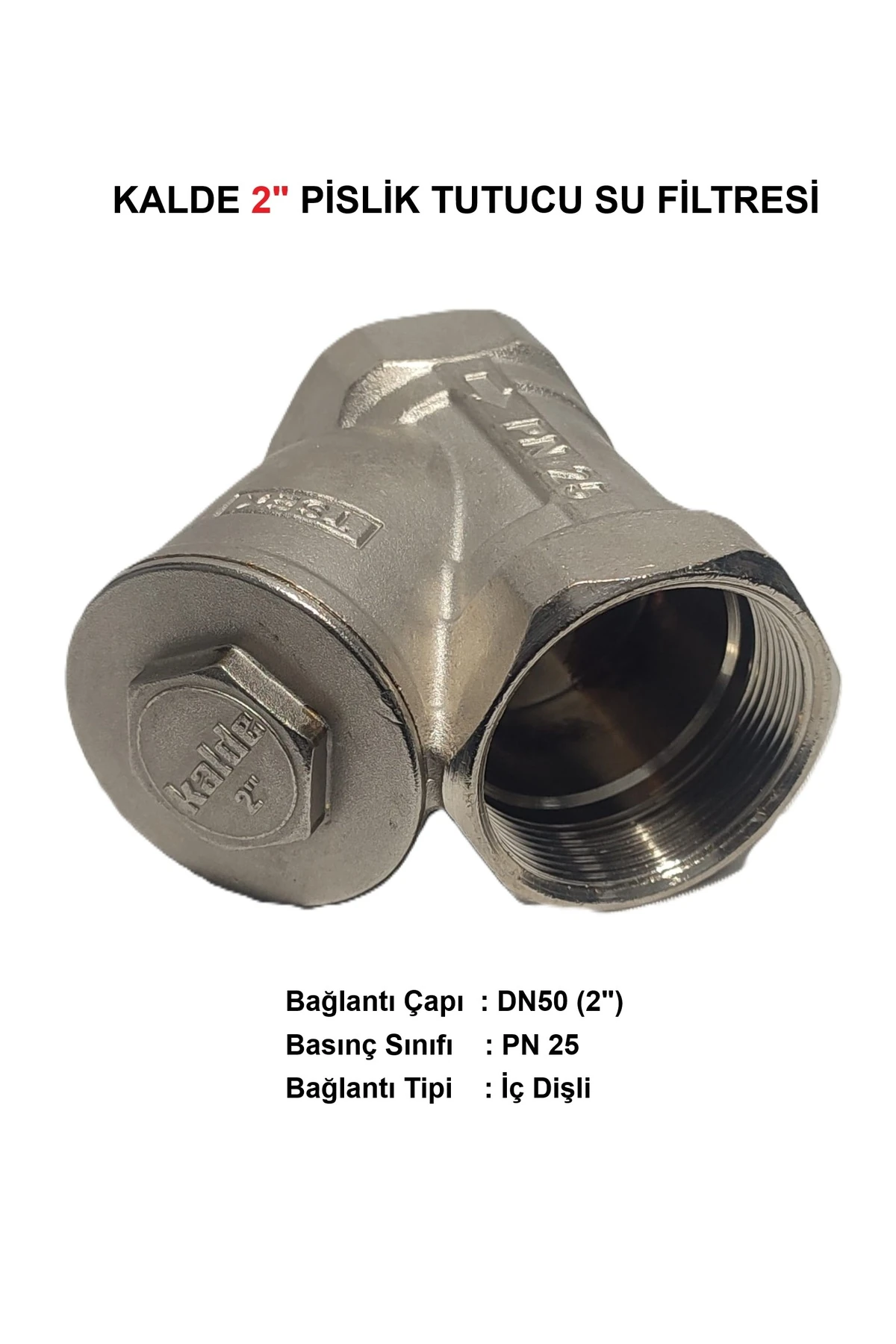 2" Sarı / Krom Pislik Tutucu Su Filtresi Dn50 - Threaded Strainer