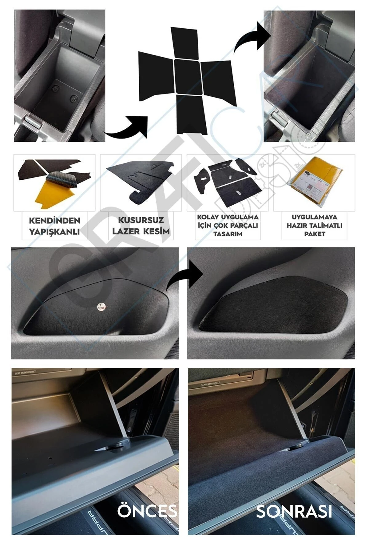 Seat Leon Mk3 Konfor Seti-iç Trim Kumaş Kadife Kaplama-ses Izolasyon Amaçlı /2013-2020-mk3/5f/st