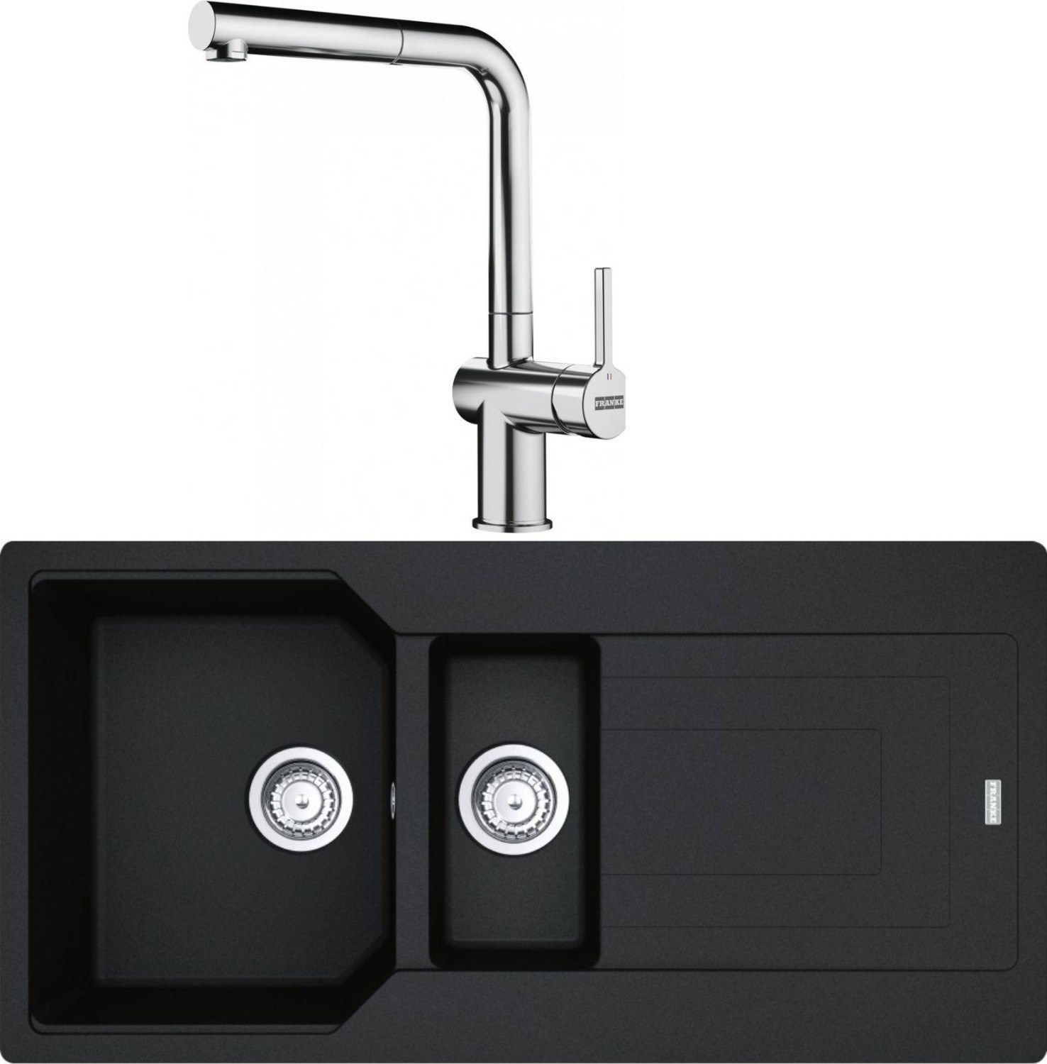 Urban Ubg 651-100 Nero Granit Eviye-Active Plus Doccia 2.0 Krom Batarya Seti