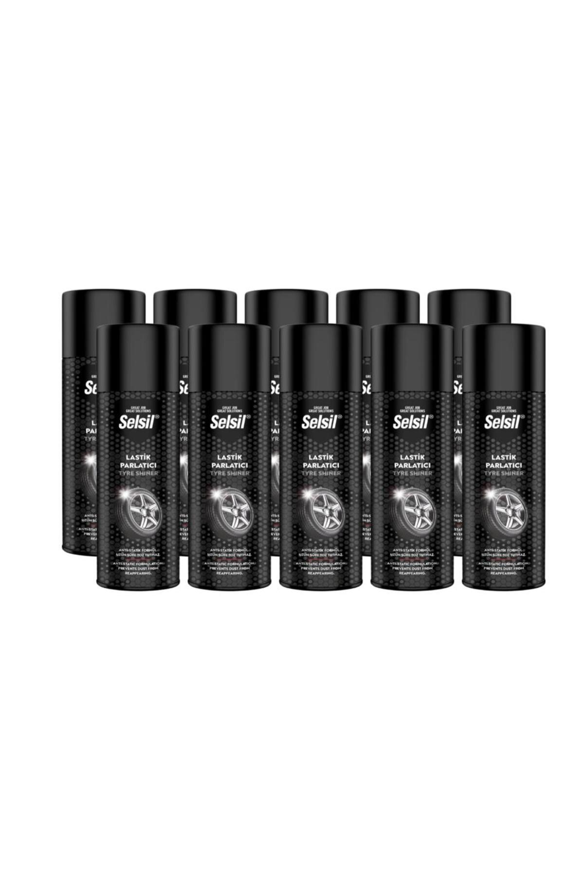 SELSİL Lastik Parlatıcı Sprey 500 ml 10 Adet
