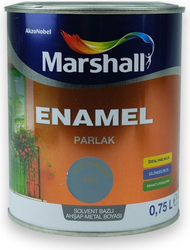 Enamel Parlak Ahşap Metal Boyası Kurşuni 0,75 L