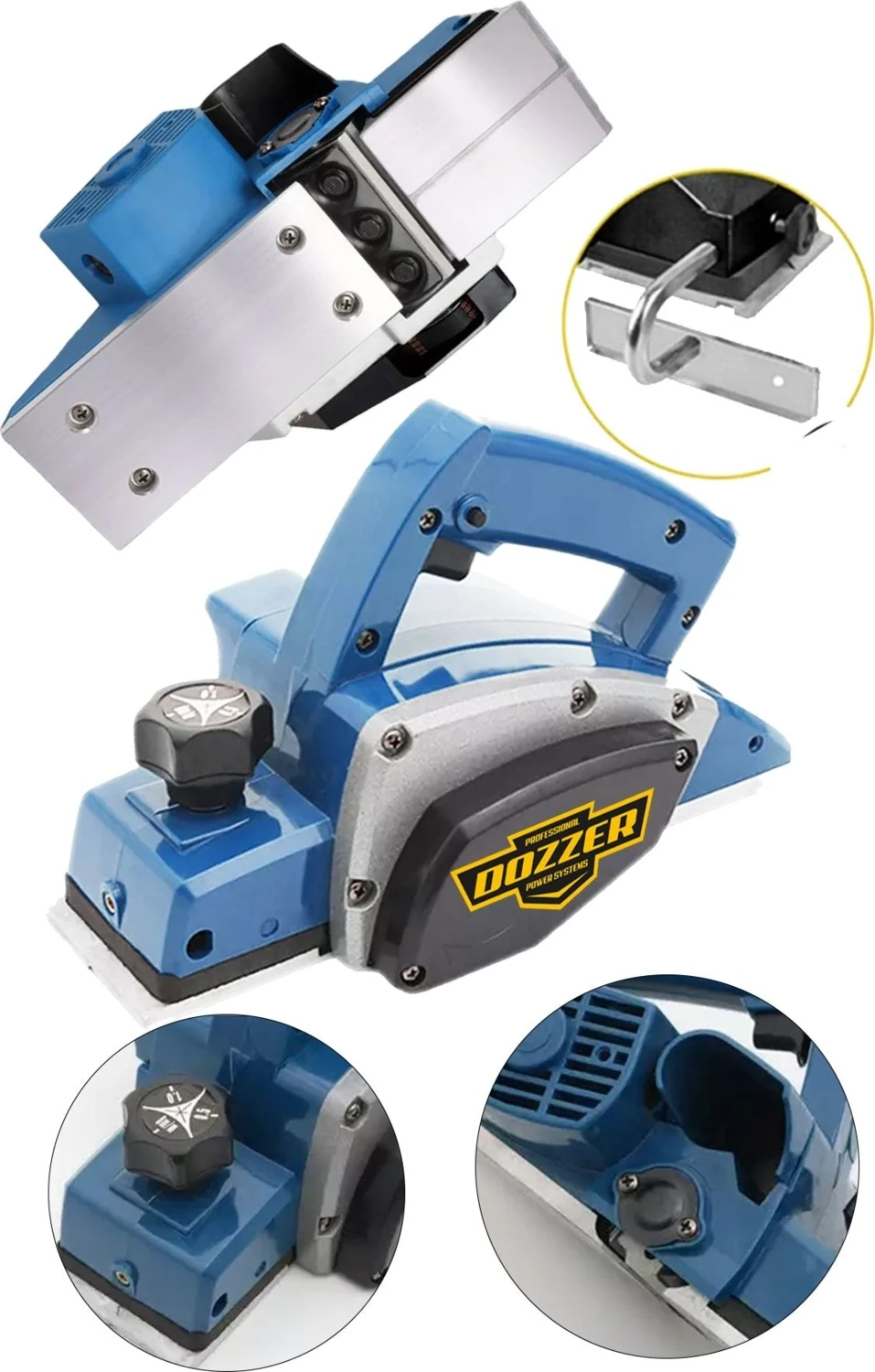 Alman DZ-PLN150 Bakır Sargılı Çelik Şanzumanlı Çift Bıçaklı Planya Rende Makinası