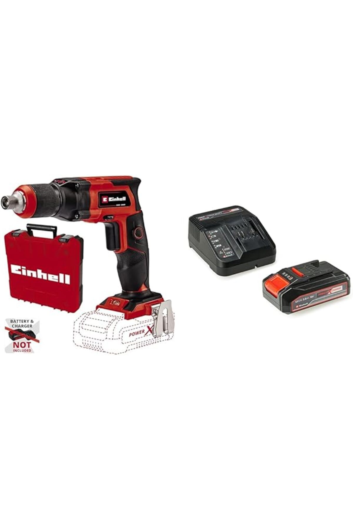 TE-DY 18 Li- Solo, Akülü Alçıpan Vidalama ve  18V 2,5 Ah PXC Starter Kit (Başlangıç