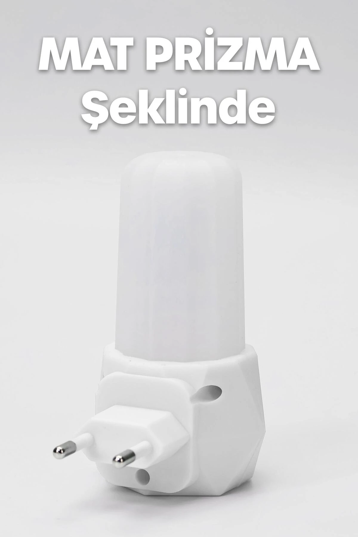 Gece Lambası Prizma Tip 2 MOD Sarı-Beyaz Işık Tuşlu Koridor Hol Işığı Uyuma Işığı Beyaz GC07