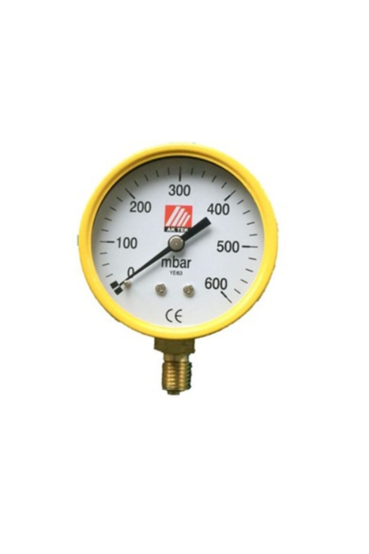 Ak Tek Manometre Küçük 0-600 Mbar Doğalgaz Düşük Basınç