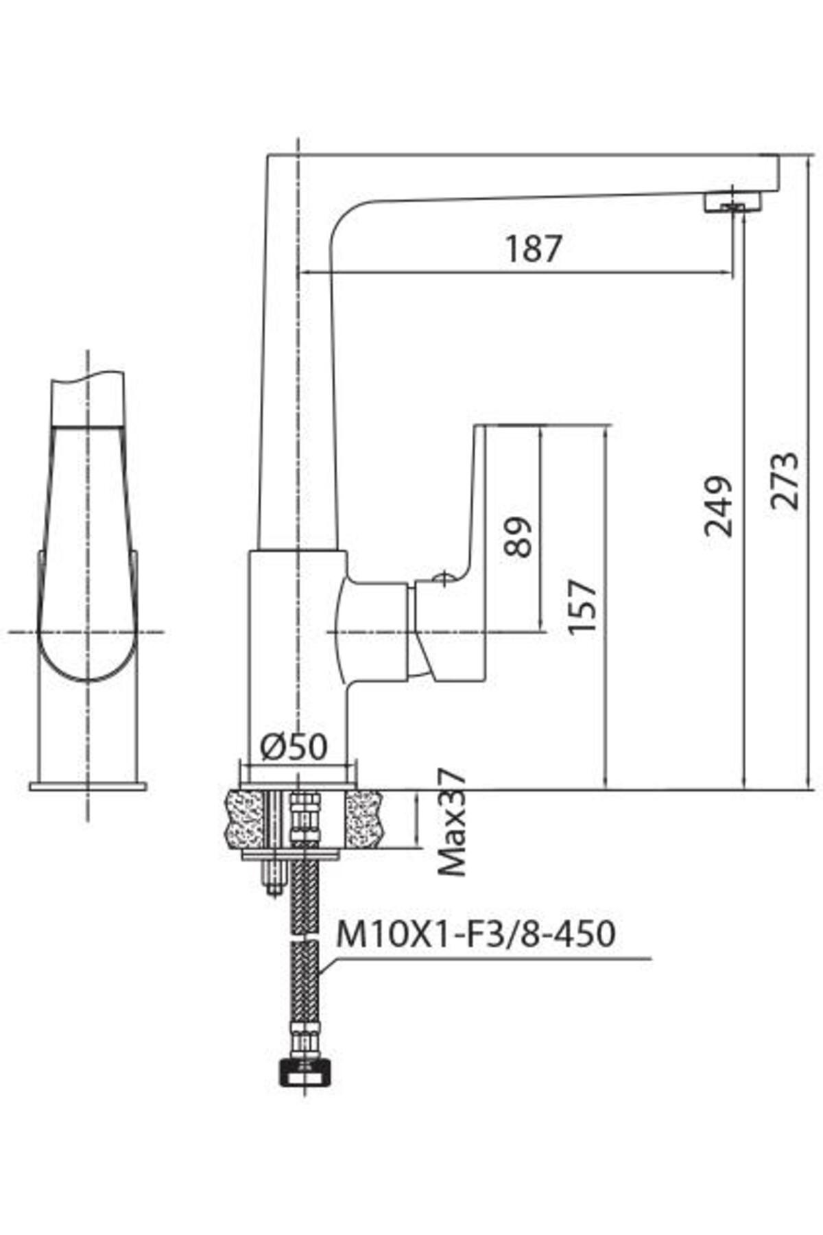 Sr8500 Sharp Evye Mutfak Bataryası Krom