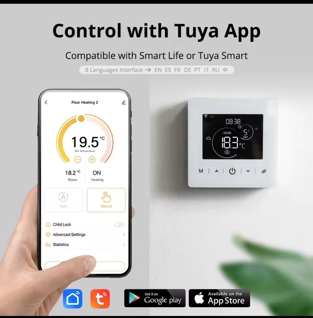 Duvar Tipi Kazan Için Akıllı Termostat, Oda Termostatı, Akıllı Termostat
