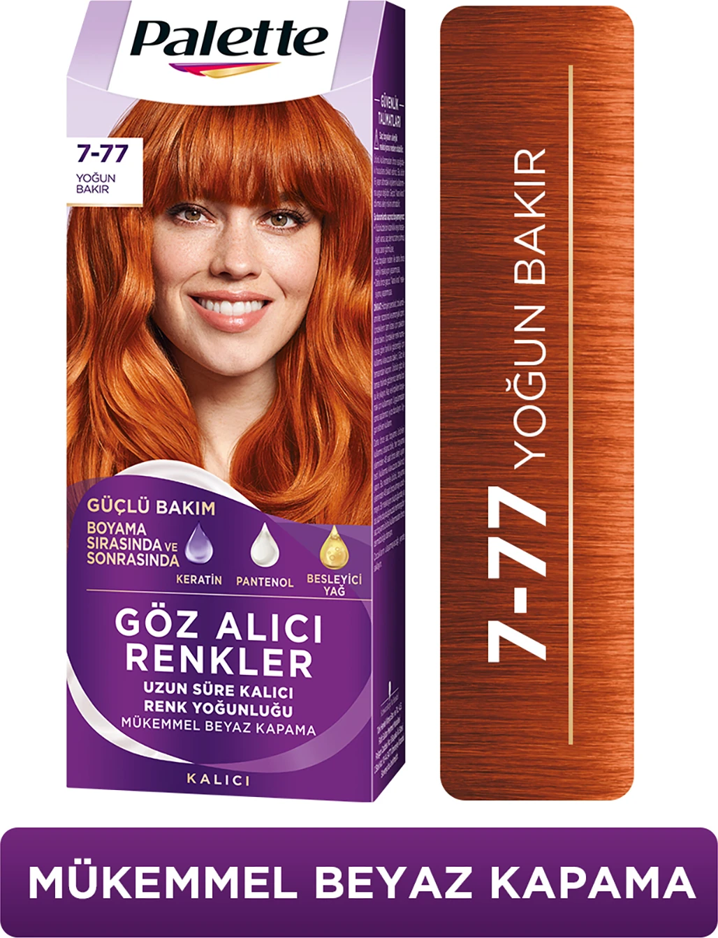 Göz Alıcı Renkler 7-77 Yoğun Bakır Pentanol & Besleyici Yağ İçeren Saç Boyası 115 ml