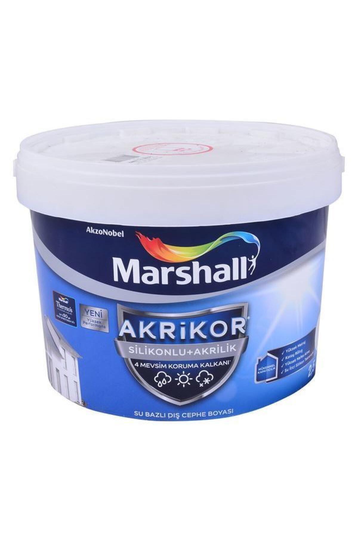 Akrikor Silikonlu + Akrilik Boya T3 2,5 Lt. (3,5 Kg)