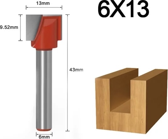 6X13MM 6mm Shank Yüzey Planya Alt Temizleme Ahşap Freze Cnc Kesici Gravür Bıçağı Yönlendirici Bit Ağaç Işleme Aleti 10-32MM (Yurt Dışından)