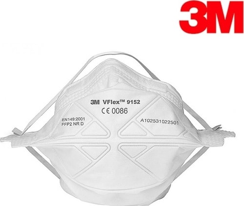 Vflex 9152E FFP2 Ventilsiz Toz ve Sis Solunum Koruyucu Maske 50 Adet