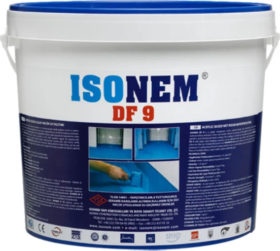 Isonem Df9 Akrilik Esaslı Islak Hacim Su Yalıtımı 5 Lt