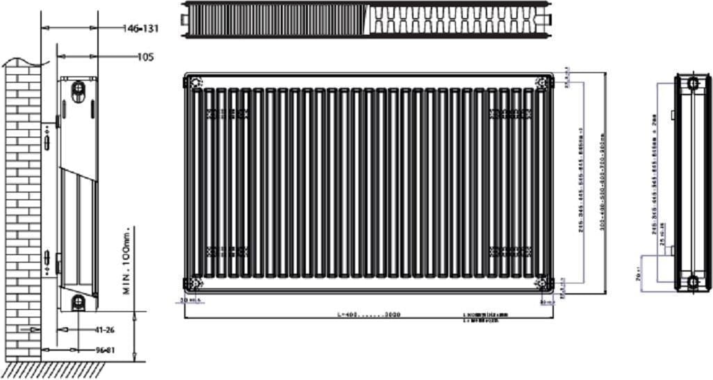 TIP22 Pkkp 600 x 1000 Panel Radyator Kalorifer Petegi