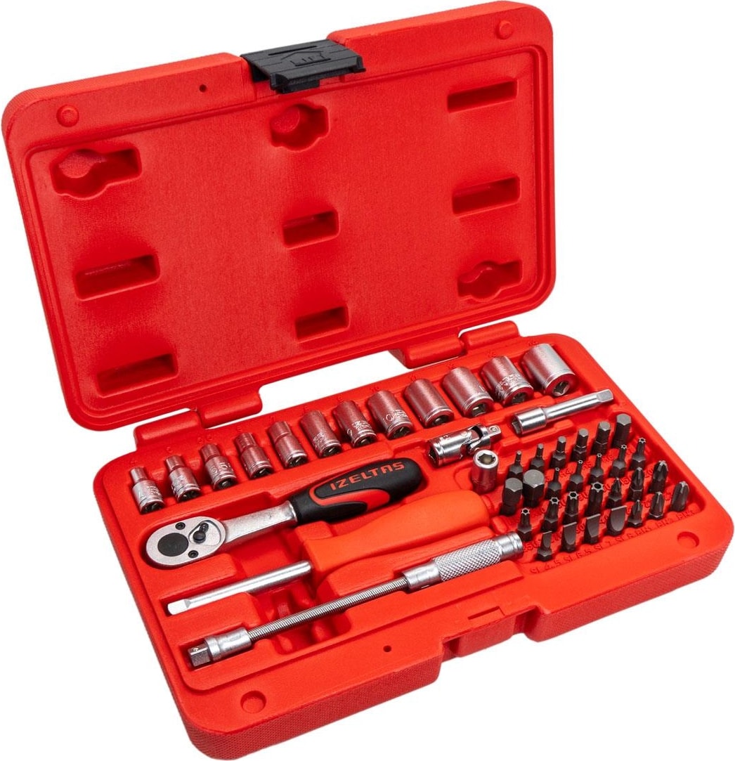 Izeltaş 1/4" Altı Köşe Mini Lokma Anahtar ve Bits Set 45 Parça