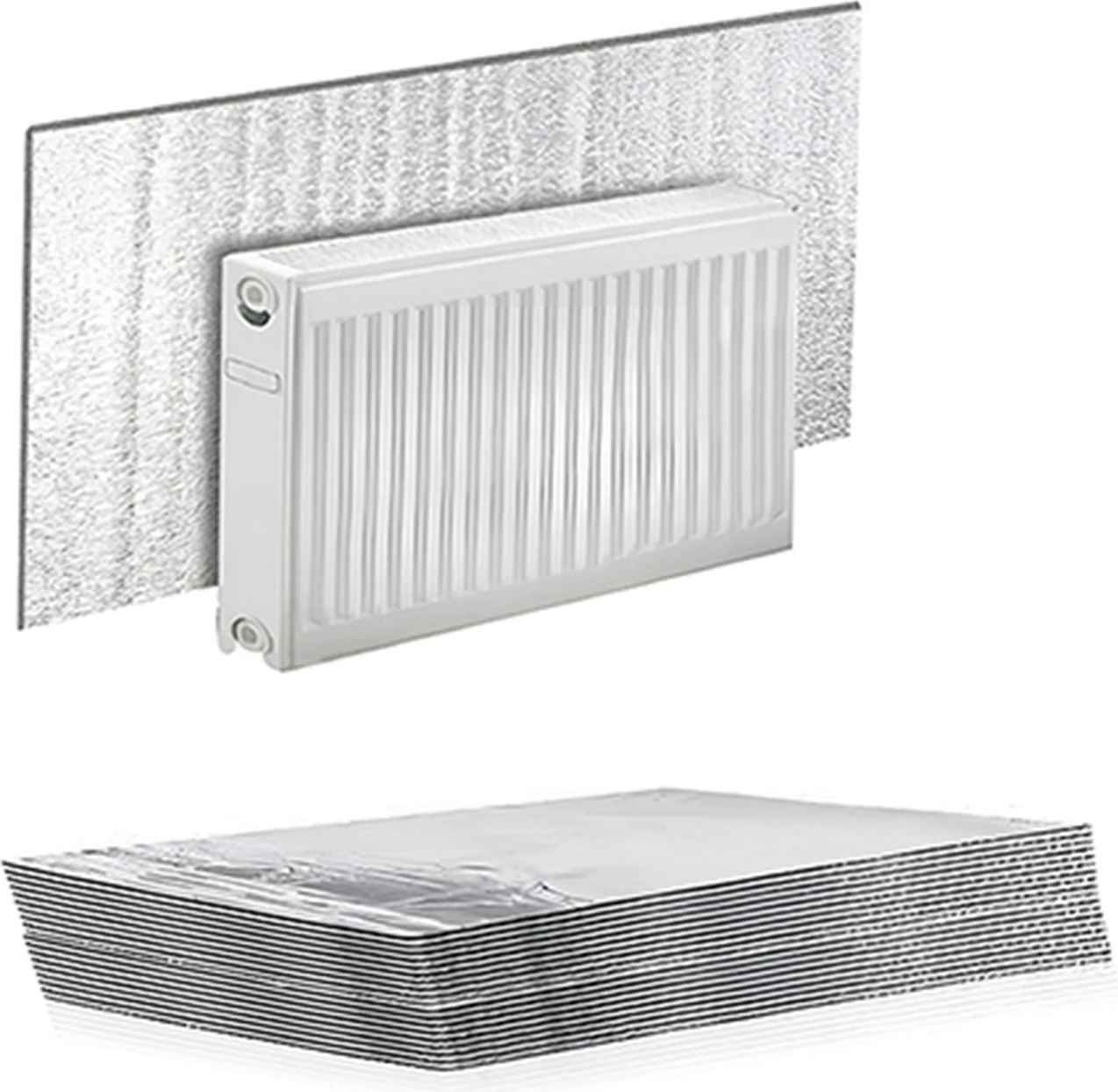 5mm 10 Adet Isı Yalıtımı Elektrik & Doğalgaz Tasarrufu Kalörifer Petek Arkası Izolasyonu Levhası