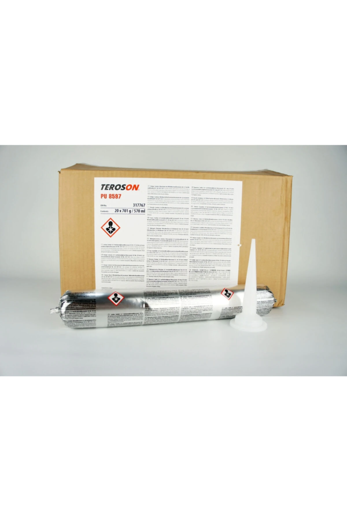 Teroson Pu 8597 Hızlı Oto Cam Yapıştırıcı Sosis 570ml (317767) 20'li Koli