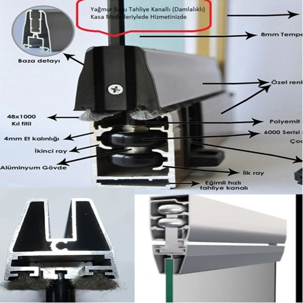 Ayrıntıshop Cam Balkon Teker 4 Set Lü