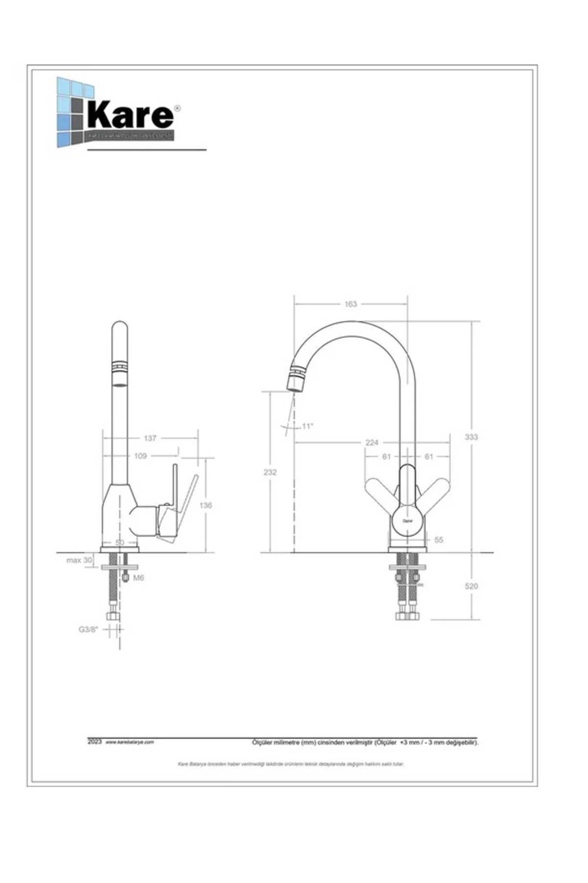 Stil Mix Eviye (Uzun Borulu Oynar Perlatörlü)