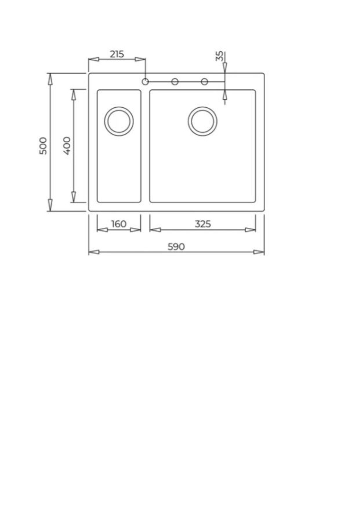 Forsquare 590 Tg Stone Grey Granit Evye, Tezgaha Sıfır