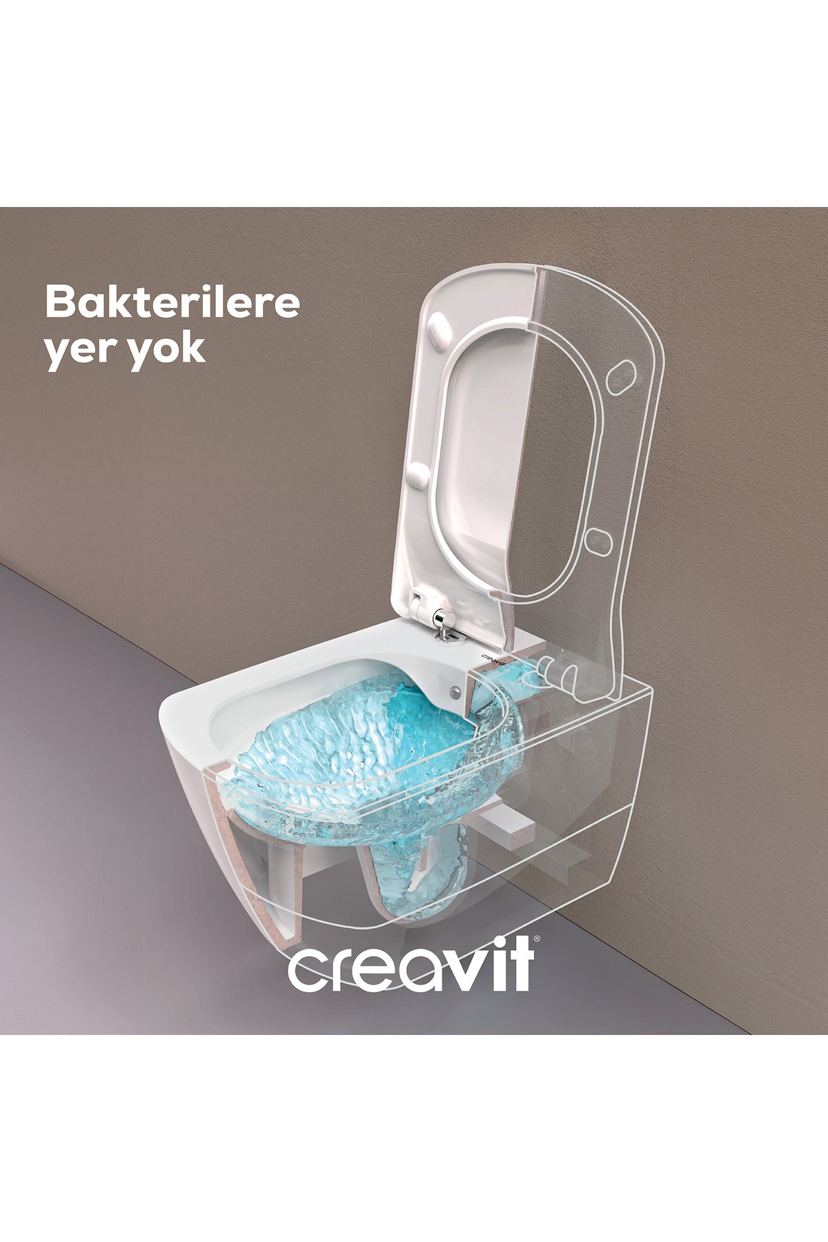 Elegant Rim-Off Asma Klozet ve Duroplast Yavaş Kapanan Klozet Kapağı