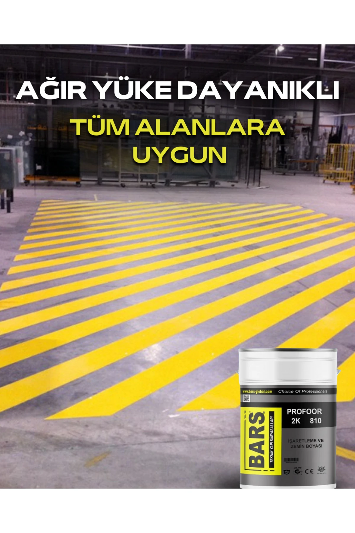 810 Zemin ve Yol Çizgi Boyası - Rulo ile Uygulanır, Hızlı Kurur, Aşınmaz, İç Dış Uyumlu 5 Kg
