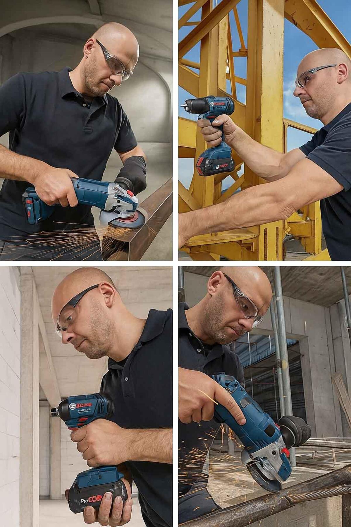 BOSCH 3'lü Akülü Set GSR 185-LI+GDX 180-LI+GWS 180-LI 2x4 Ah. 0615990N3P