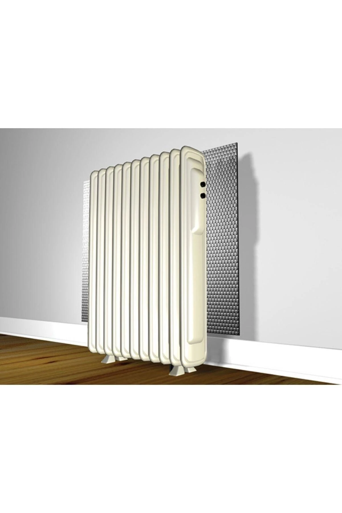 3 Adet Petek Radyatör Arkası Folyo Kalorifer Soba Arkalığı Alüminyum Isı Sıcaklık Yalıtım Levhası