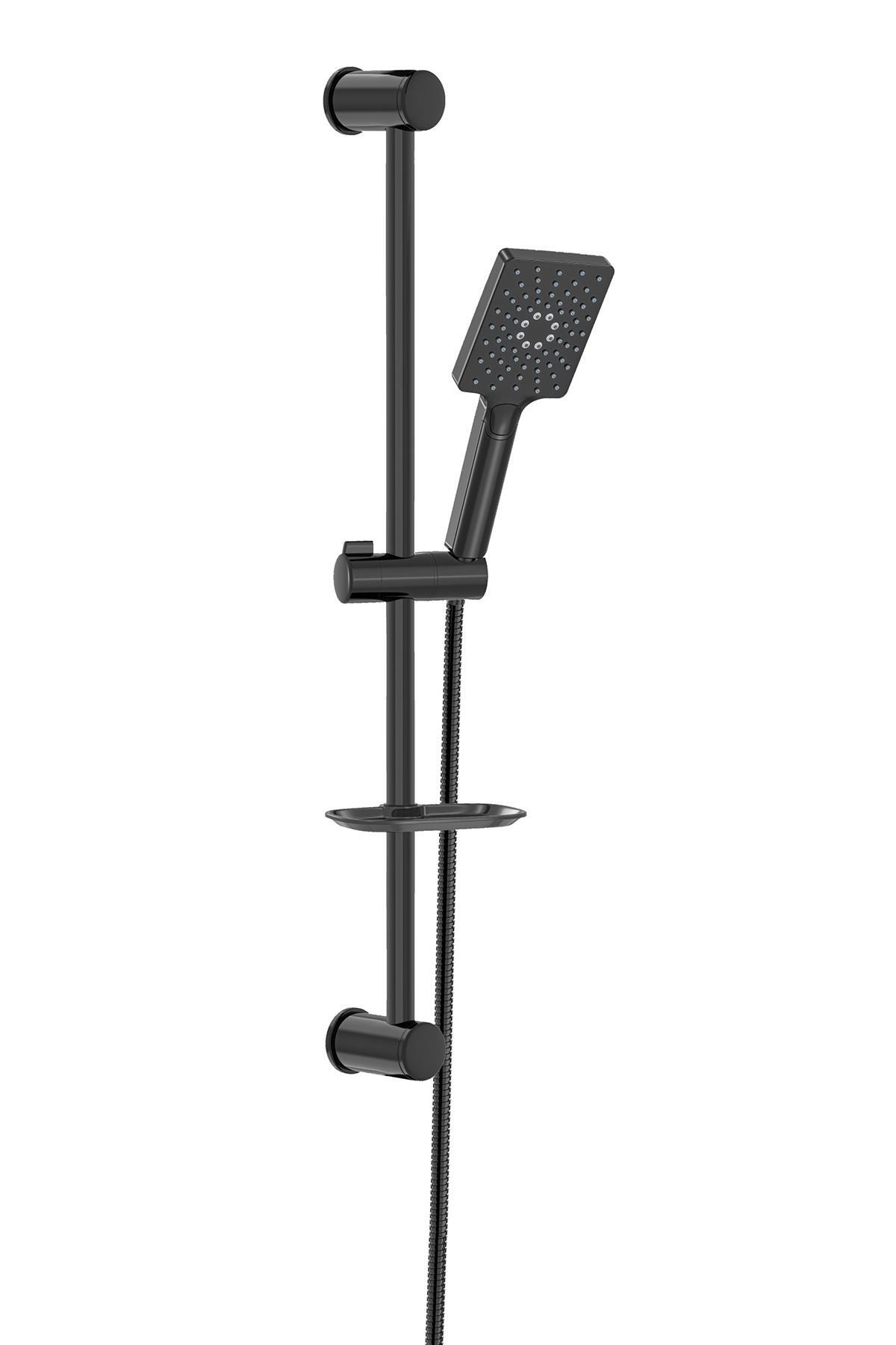 Maxima Jet Black Sürgülü Siyah Duş Takımı Seti Vs-6740