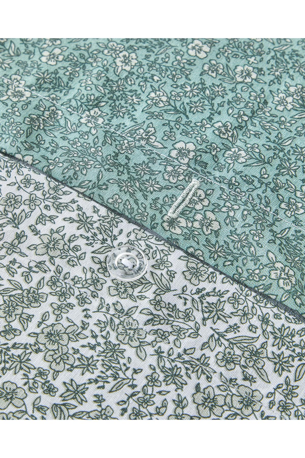 Blossom Garden Çift Taraflı Kolay Ütülenir Çift Kişilik Nevresim Takımı 200x220 cm Yeşil