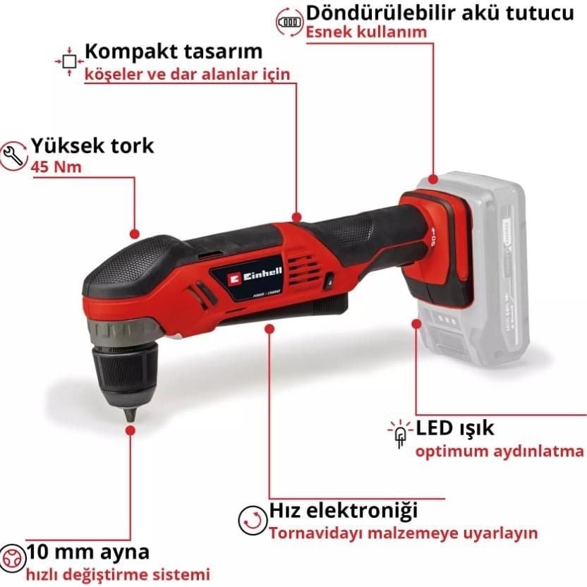 Te Ad 18 Li Solo Dik Açılı Vidalama
