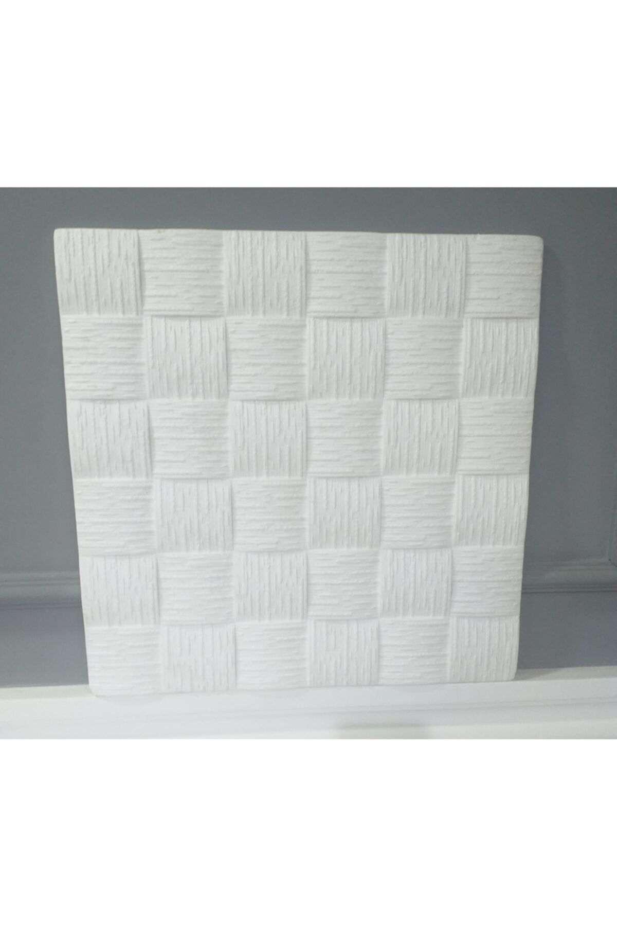 OZKUVVET Güçlü Bambu Strafor Dekoratif Tavan Kaplama Paneli, 4'lü Paket Stt 03