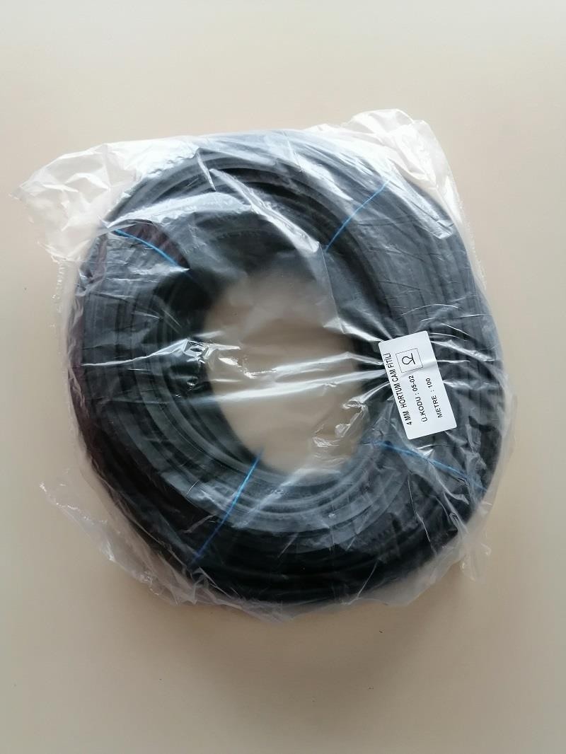 4 mm Hortum Fitil 100 mt Siyah