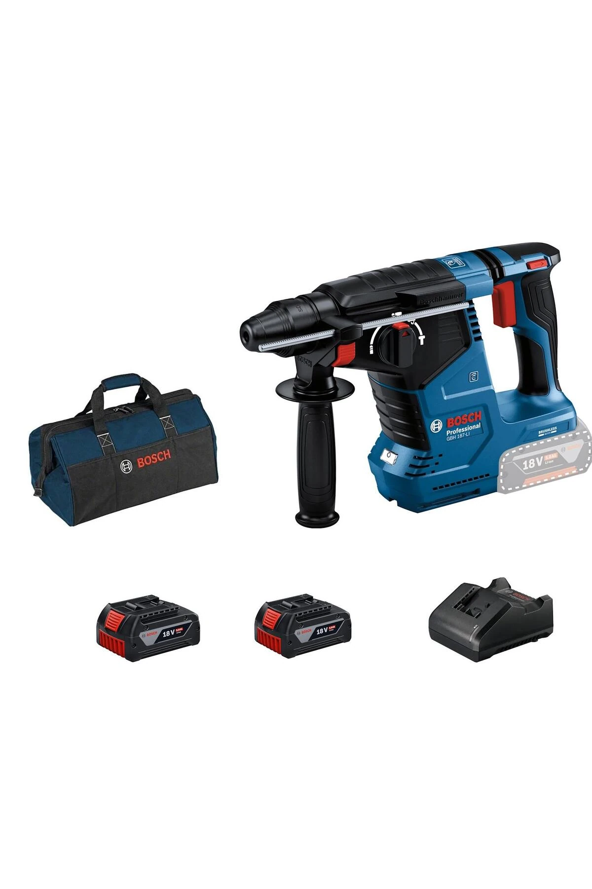 GBH 187-LI 2x5.0Ah Tek Akülü Kırıcı Delici