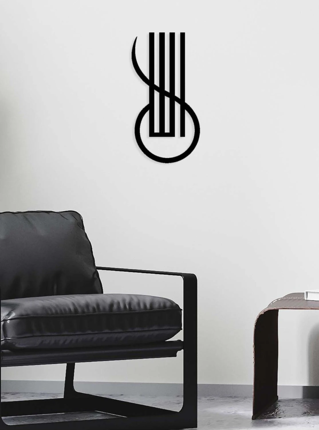 -Allah Islami Metal Tablo - Islami Ev Dekorasyonu - Dini Duvar Tabloları - 70 X 30 - Cm - Sıyah-Islm-067