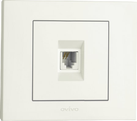 Grano Beyaz Numeris Telefon Prizi Cat3 Çerçeveli