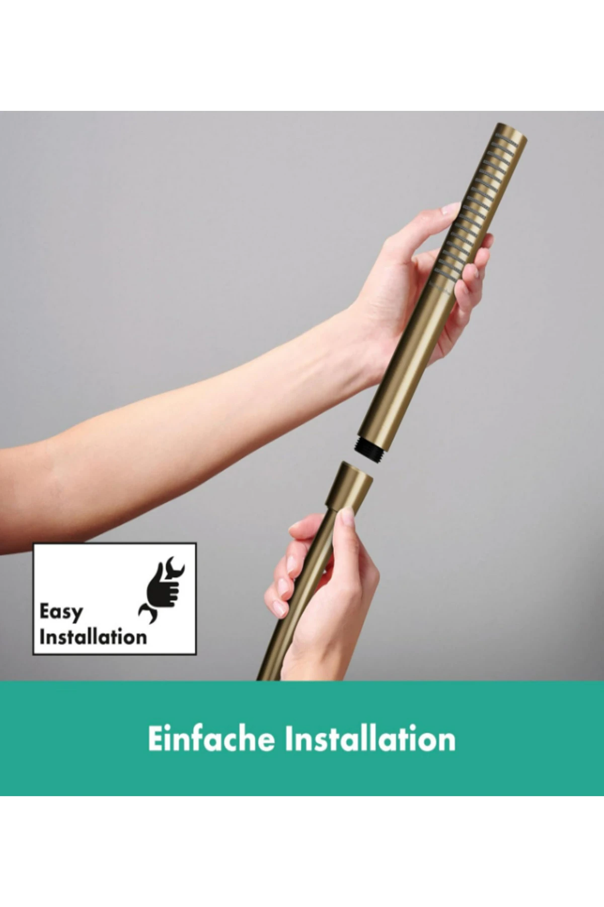 Pulsify S 100 1 Jet Baton El Duşu Mat Bronz Ecosmart 24126140