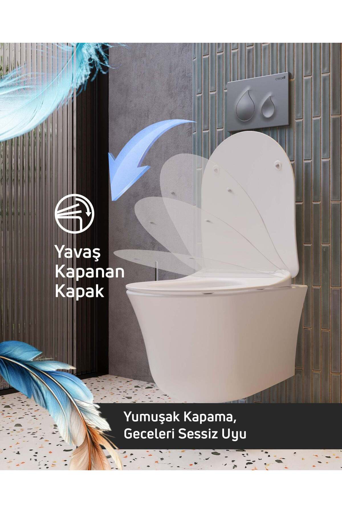 Nora Vortex Asma Klozet ve Kapak Seti