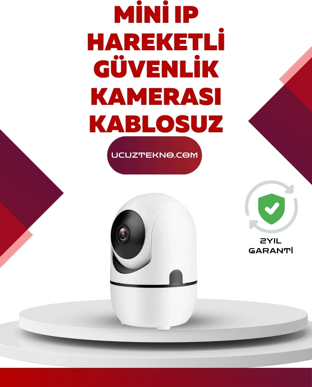 Buğz Full Hd 1080P Kablosuz Güvenlik Kamerası – Hareket Takip, Gece Görüşü ve Iki Yönlü Ses Özellikli