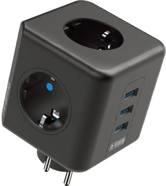 3 Priz 3xusb 10A 2500W Termal Akım Korumalı Priz TGFTR09