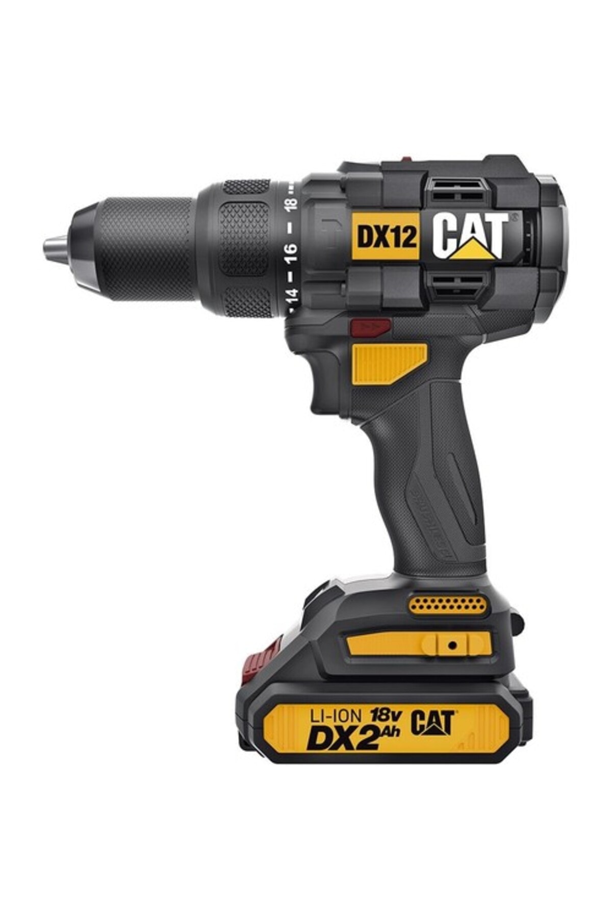 CAT DX12 18Volt/2.0Ah Li-ion Çift Akülü Kömürsüz Profesyonel Şarjlı Darbeli Matkap