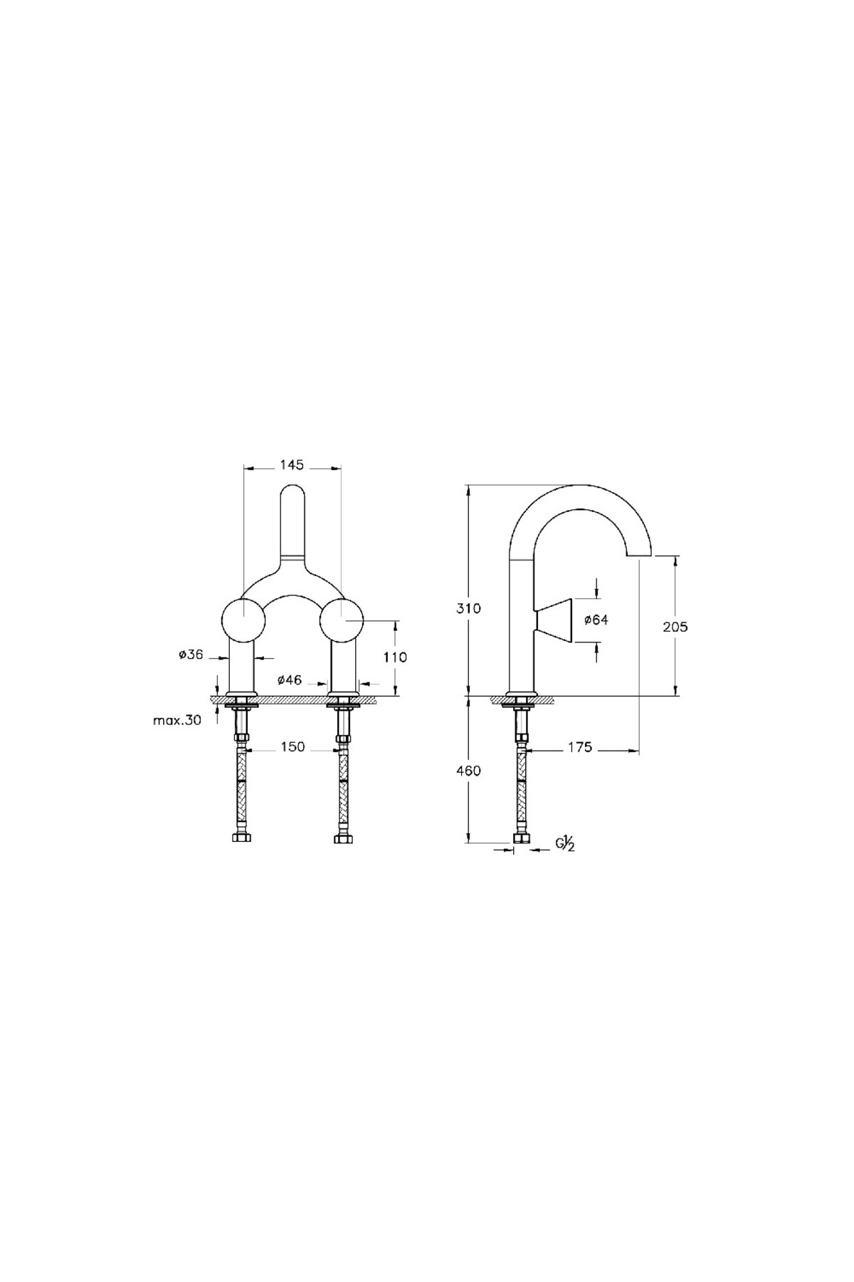 VİTRA Liquid Lavabo Bataryası