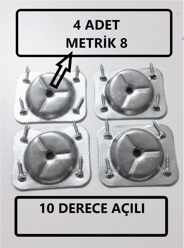 Metal Sehpa Ve Ahşap Ayak Bağlantı Aparatı Açılı Ayak Aparatı Zigon Sehpa Masa Koltuk Puf 4 Adet Lv001600Lv1600002