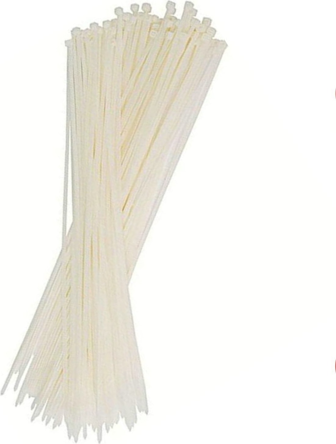 200 Adet Beyaz Elektrik Kablosu Kablo Bağı Klips Plastik Kelepçe Cırt Cırt Kelepçe 25 Cm-3.6 mm