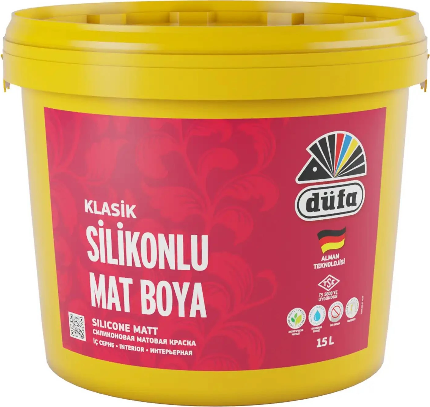 Klasik Silikonlu Mat İç Cephe Duvar Boyası 5050 Mine 15 l