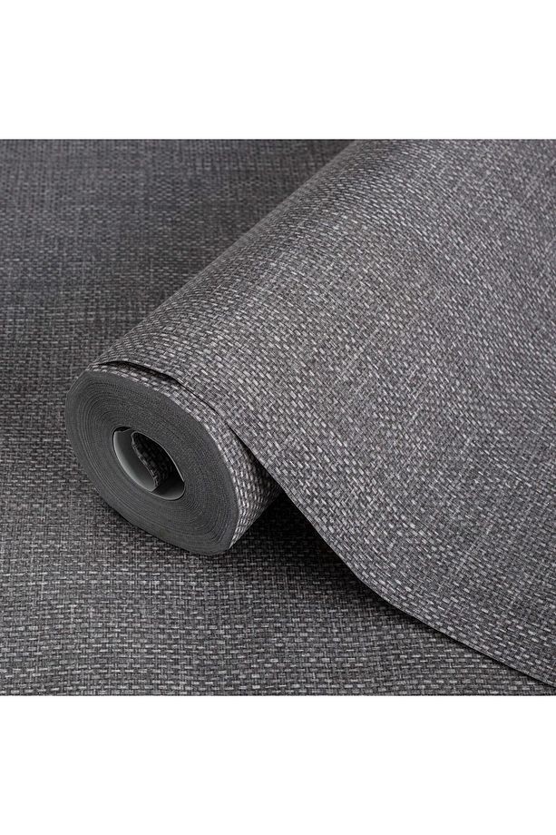 Seven 7801-4 Duvar Kağıdı Gri Simli Hasır Desenli