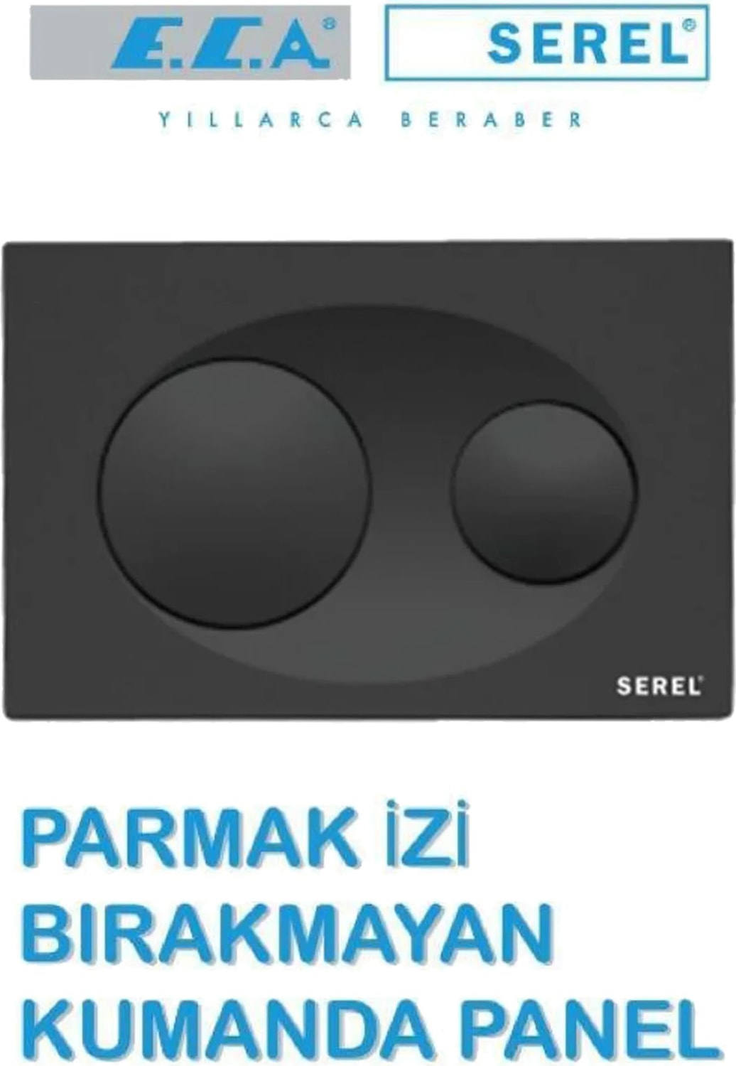 Serel Gömme Rezervuar Paneli Çift Buton E.c.a Güvencesi Mat Siyah P400190